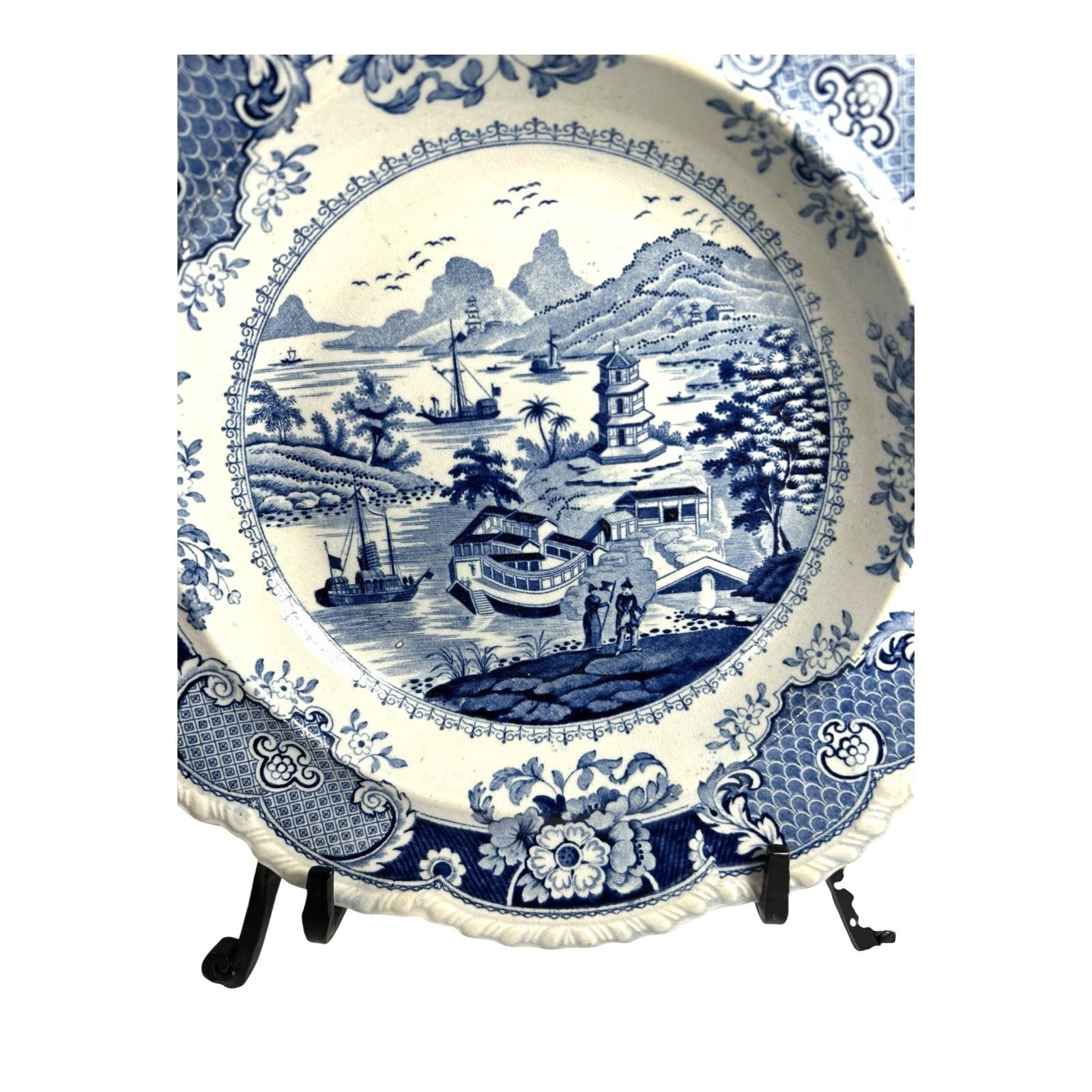 Antique Staffordshire Transferware - India Temple Bowl by Ridgeway