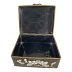 Antique Chinese Cloisonne Hinged Trinket Jewelry Box