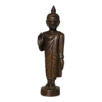 Antique Asian Bronze Standing Buddha Figure Sculpture