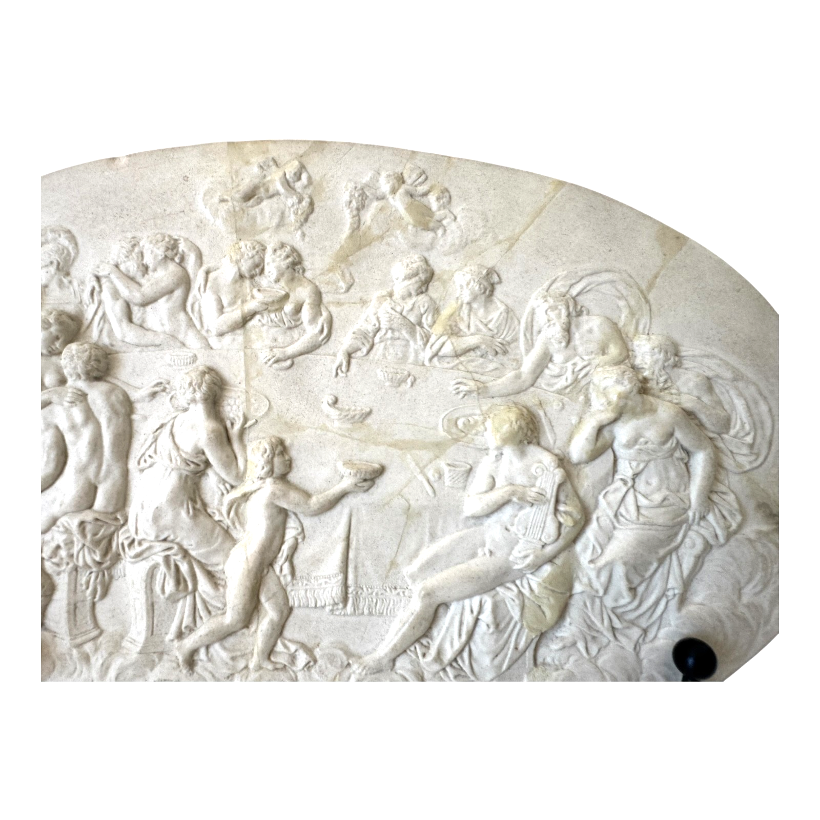 Antique Wedgwood & Bentley Oval Bas-Relief Plaque – Classical Mythological Scene