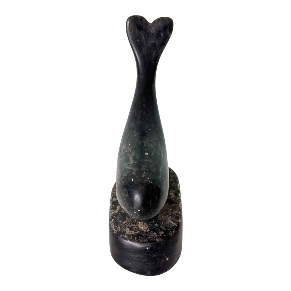 Vintage Canadian Soapstone Whale Sculpture Figurine – Signed Ross Parkinson
