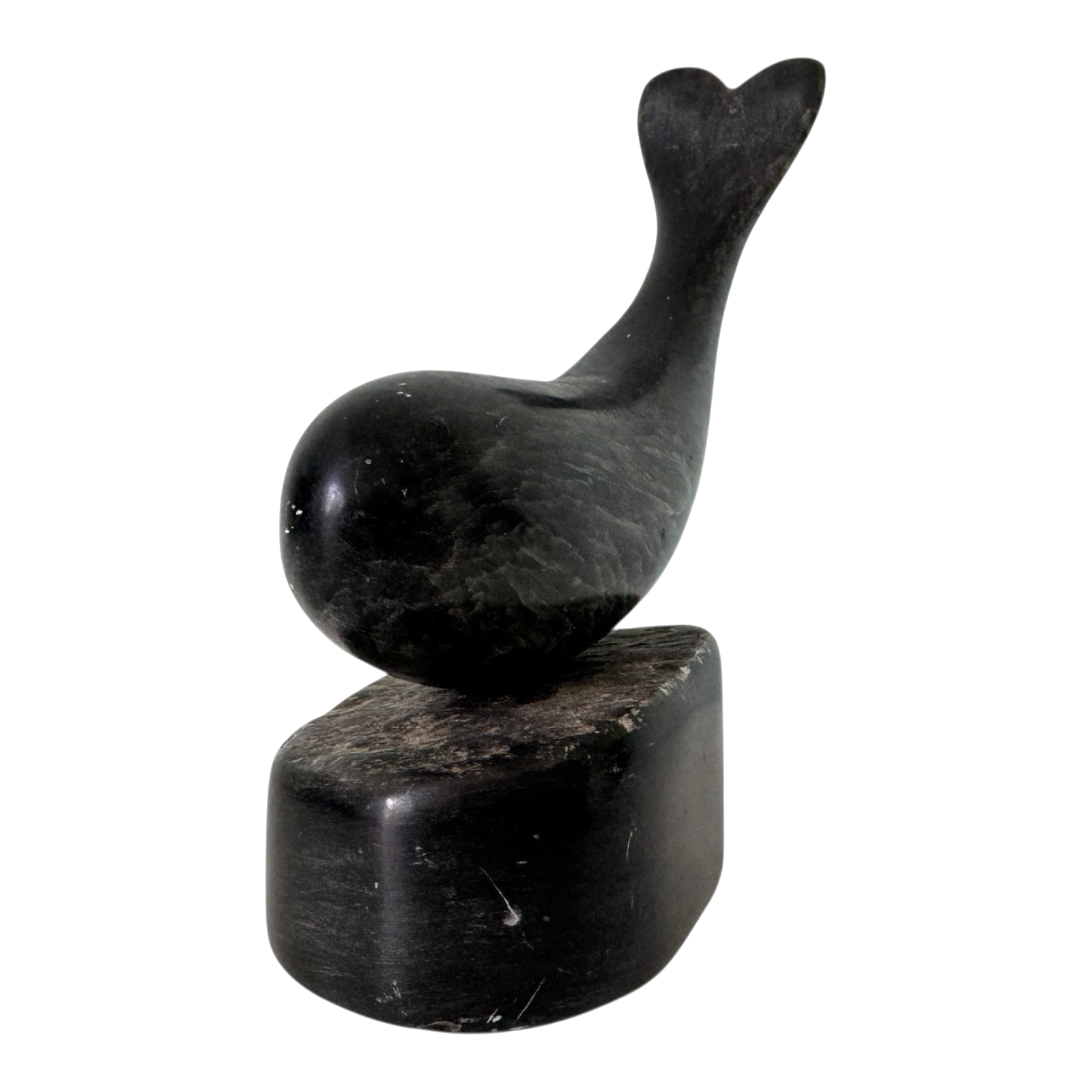 Vintage Canadian Soapstone Whale Sculpture Figurine – Signed Ross Parkinson