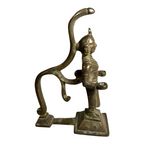 Antique Indian Brass Hindu Deity Cobra Snake Figure Sculpture Incense Holder