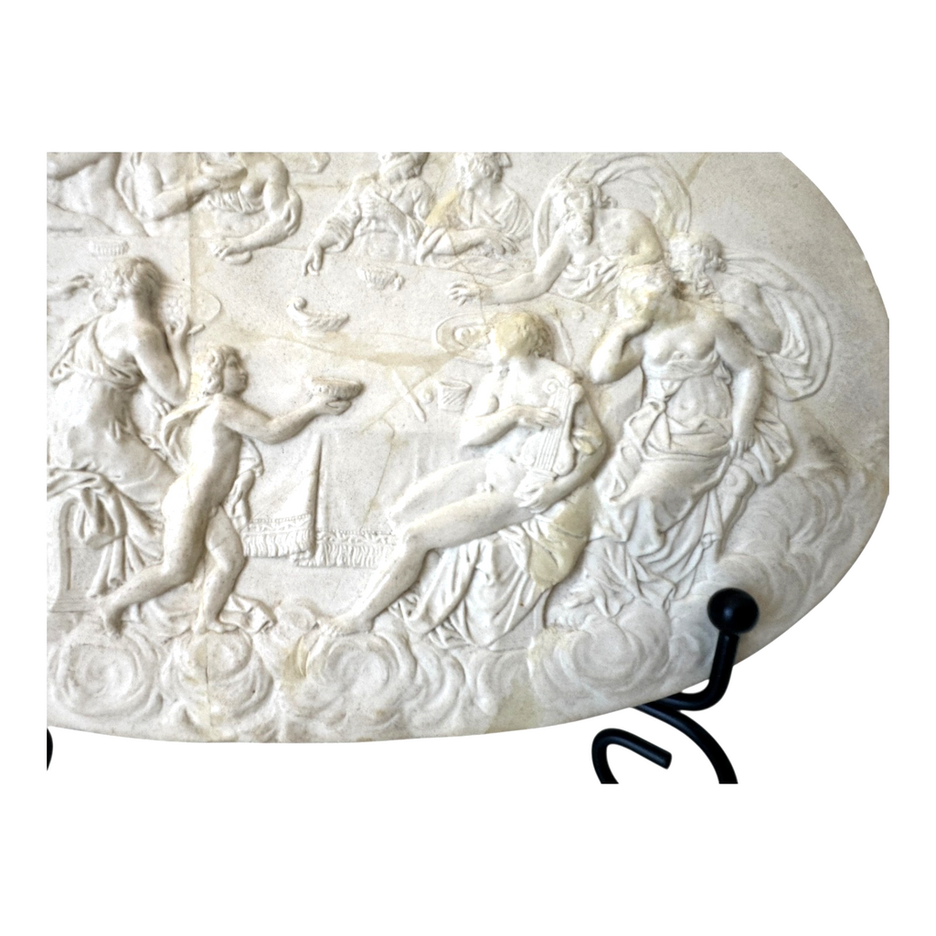 Antique Wedgwood & Bentley Oval Bas-Relief Plaque – Classical Mythological Scene