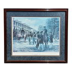 Vintage Civil War Print Army of the West, Framed (Signed Don Stivers)
