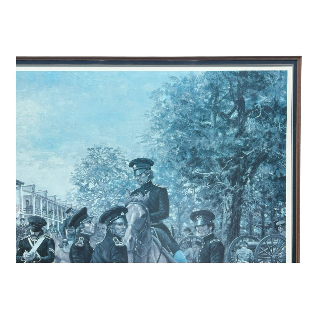 Vintage Civil War Print Army of the West, Framed (Signed Don Stivers)