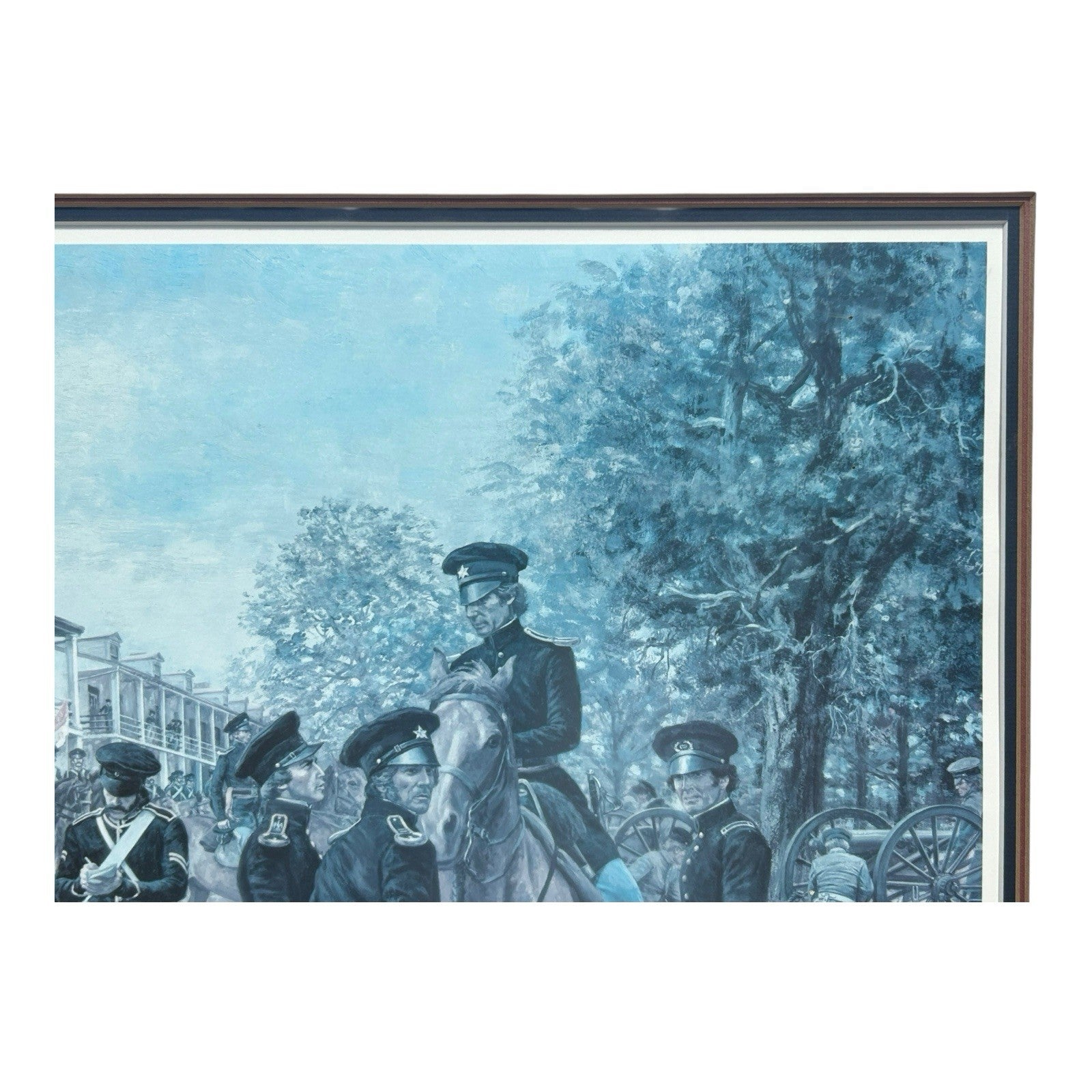 Vintage Civil War Print Army of the West, Framed (Signed Don Stivers)