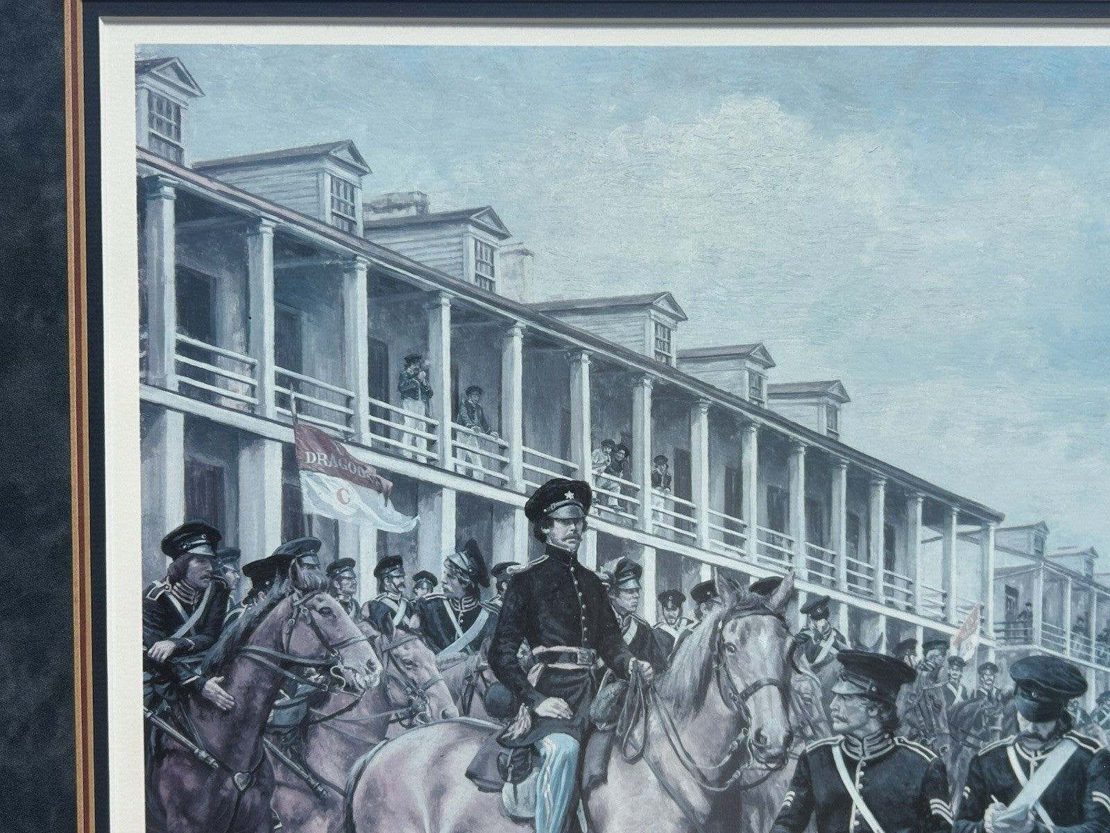 Vintage Civil War Print Army of the West, Framed (Signed Don Stivers)