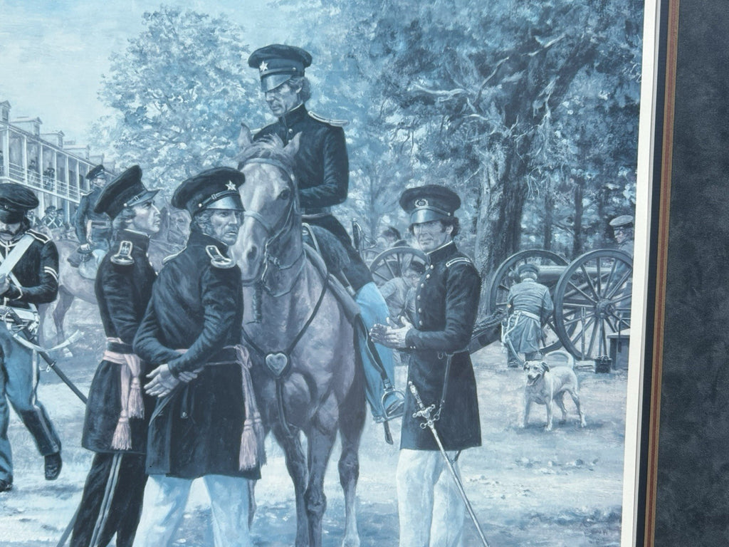 Vintage Civil War Print Army of the West, Framed (Signed Don Stivers)