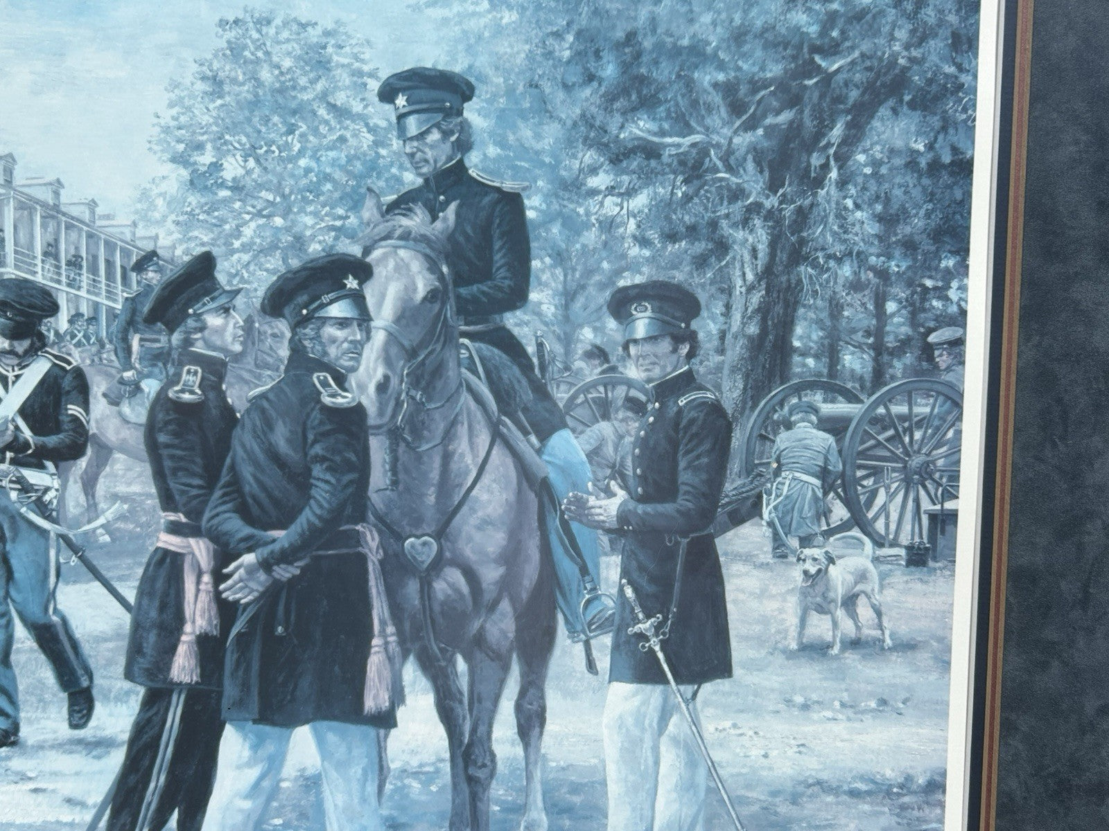 Vintage Civil War Print Army of the West, Framed (Signed Don Stivers)