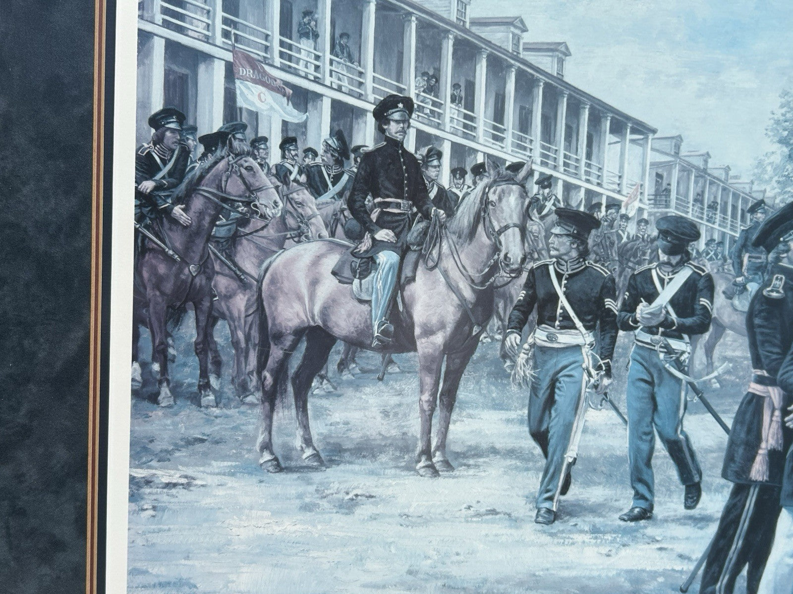 Vintage Civil War Print Army of the West, Framed (Signed Don Stivers)