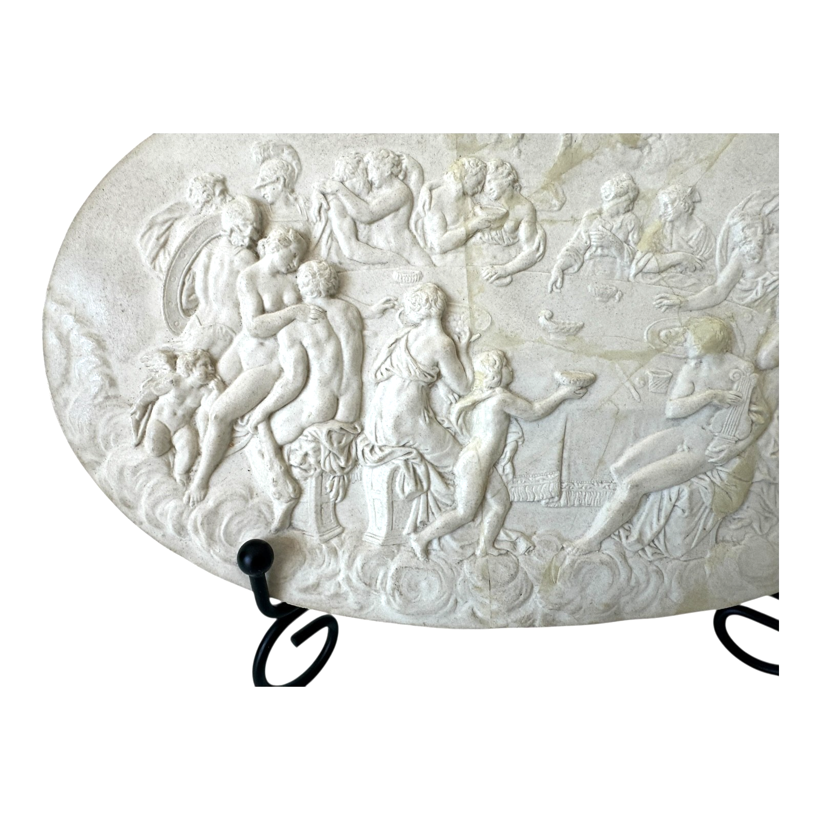 Antique Wedgwood & Bentley Oval Bas-Relief Plaque – Classical Mythological Scene
