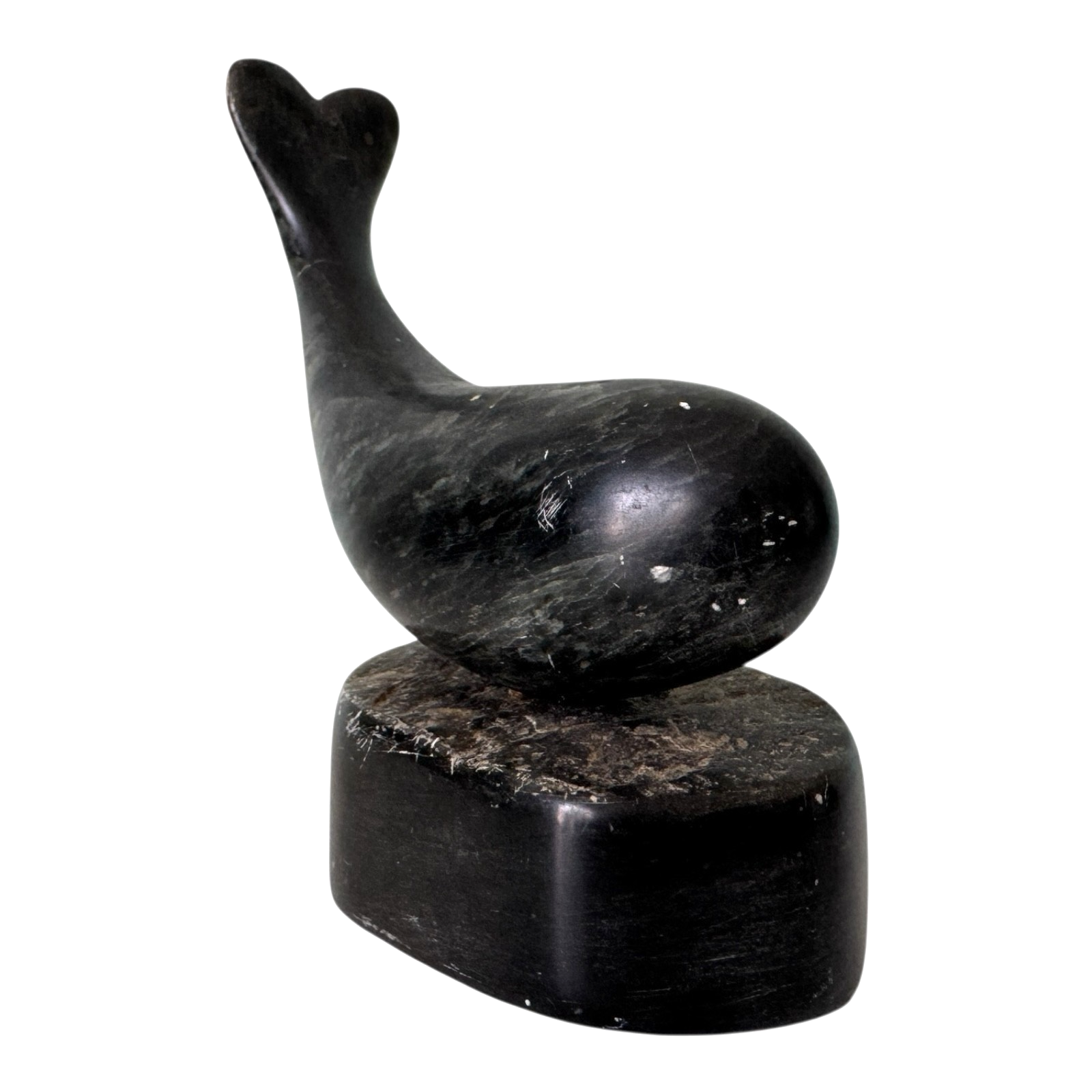 Vintage Canadian Soapstone Whale Sculpture Figurine – Signed Ross Parkinson