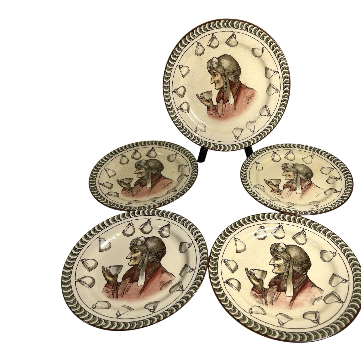 Antique Lot of 5 Royal Doulton Teatime Sayings Plates