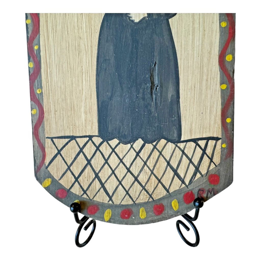 Vintage New Mexican Religious Folk Art Retablo Wall Hanging (Richard Montoya)