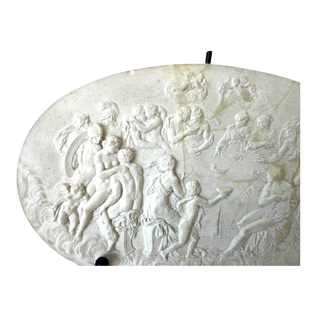 Antique Wedgwood & Bentley Oval Bas-Relief Plaque – Classical Mythological Scene