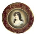 Antique Royal Vienna Amicitia Portrait Plate Beehive Mark