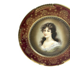 Antique Royal Vienna Amicitia Portrait Plate Beehive Mark