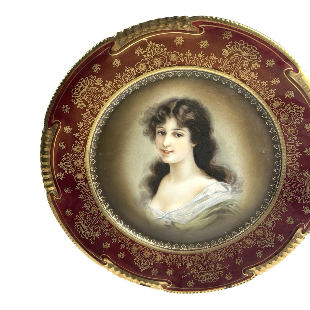 Antique Royal Vienna Amicitia Portrait Plate Beehive Mark