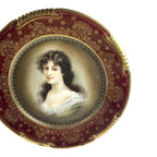 Antique Royal Vienna Amicitia Portrait Plate Beehive Mark
