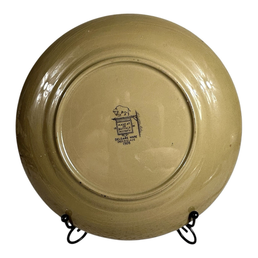 Antique Buffalo Pottery Plate Deldare Ware - Ye Town Crier Series