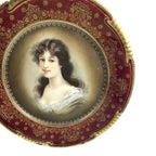 Antique Royal Vienna Amicitia Portrait Plate Beehive Mark