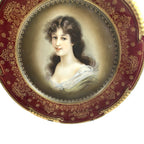 Antique Royal Vienna Amicitia Portrait Plate Beehive Mark