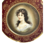 Antique Royal Vienna Amicitia Portrait Plate Beehive Mark