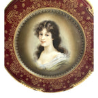 Antique Royal Vienna Amicitia Portrait Plate Beehive Mark