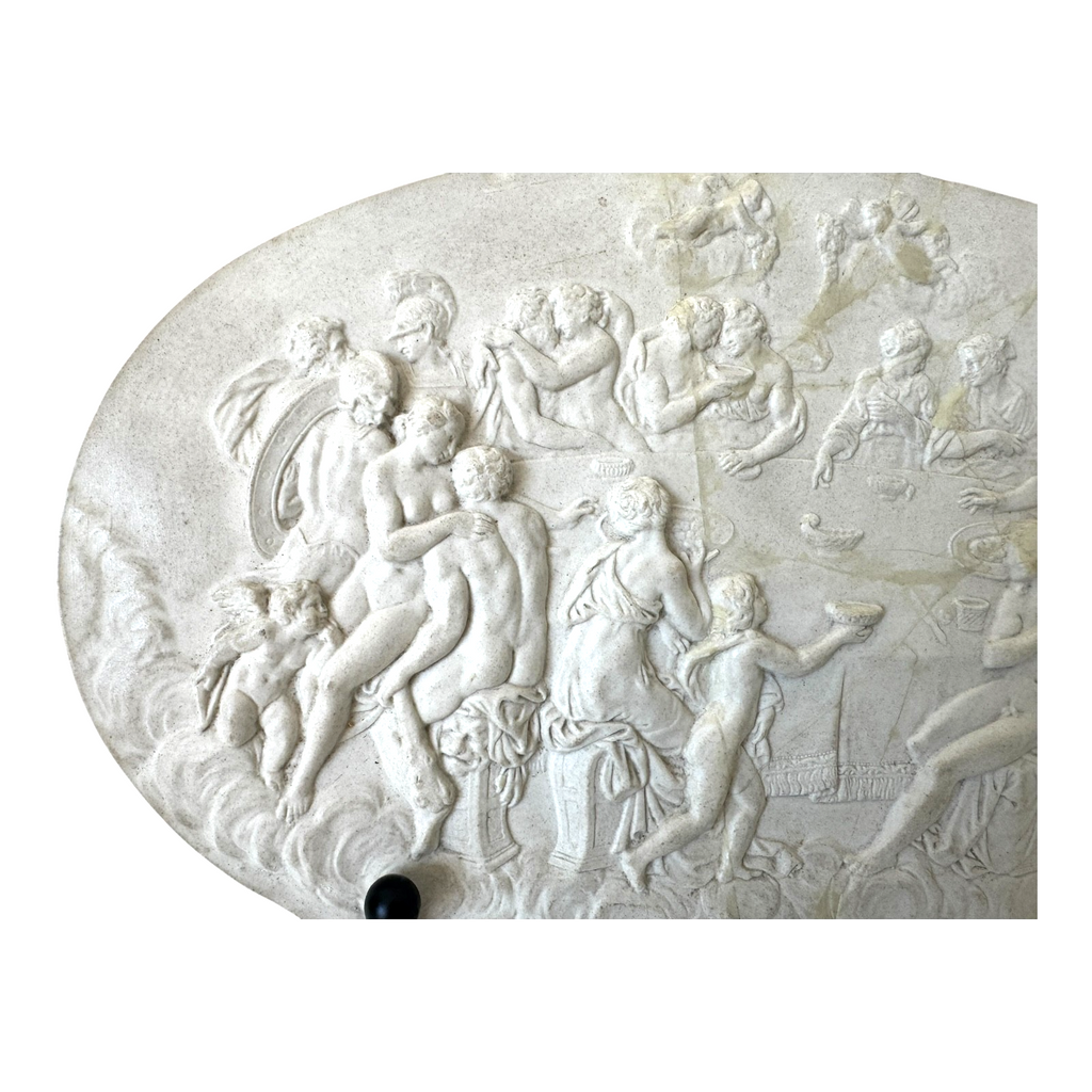 Antique Wedgwood & Bentley Oval Bas-Relief Plaque – Classical Mythological Scene