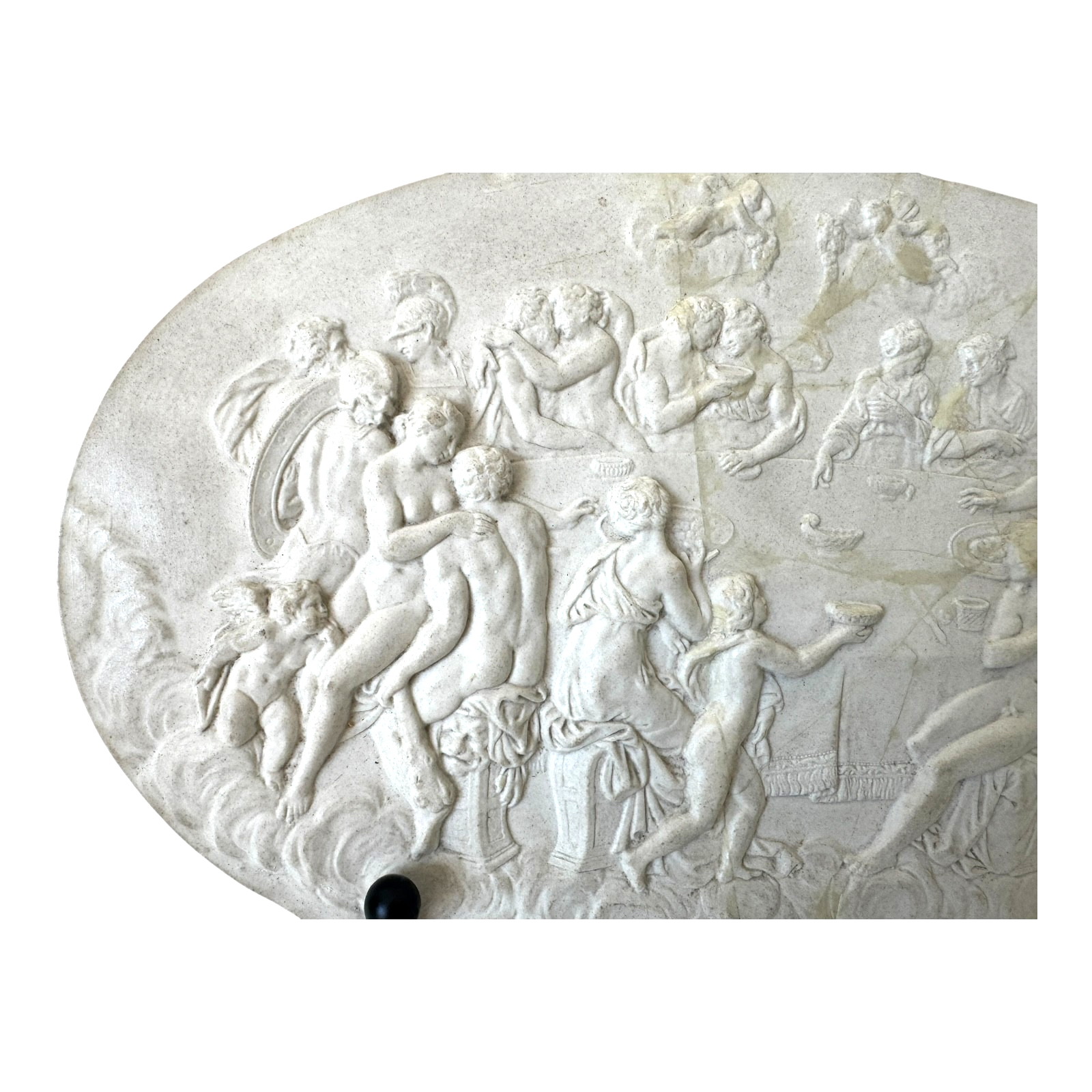 Antique Wedgwood & Bentley Oval Bas-Relief Plaque – Classical Mythological Scene
