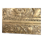 Antique Repousse Copper Relief Plaque Classical Figural Scene Wall Hanging