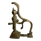 Antique Indian Brass Hindu Deity Cobra Snake Figure Sculpture Incense Holder