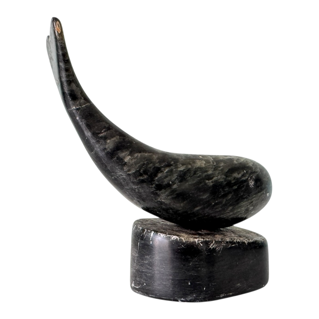 Vintage Canadian Soapstone Whale Sculpture Figurine – Signed Ross Parkinson