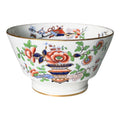 Antique 1800s English Ironstone Bowl - Imari Jardiniere Pattern & Cobalt Blue