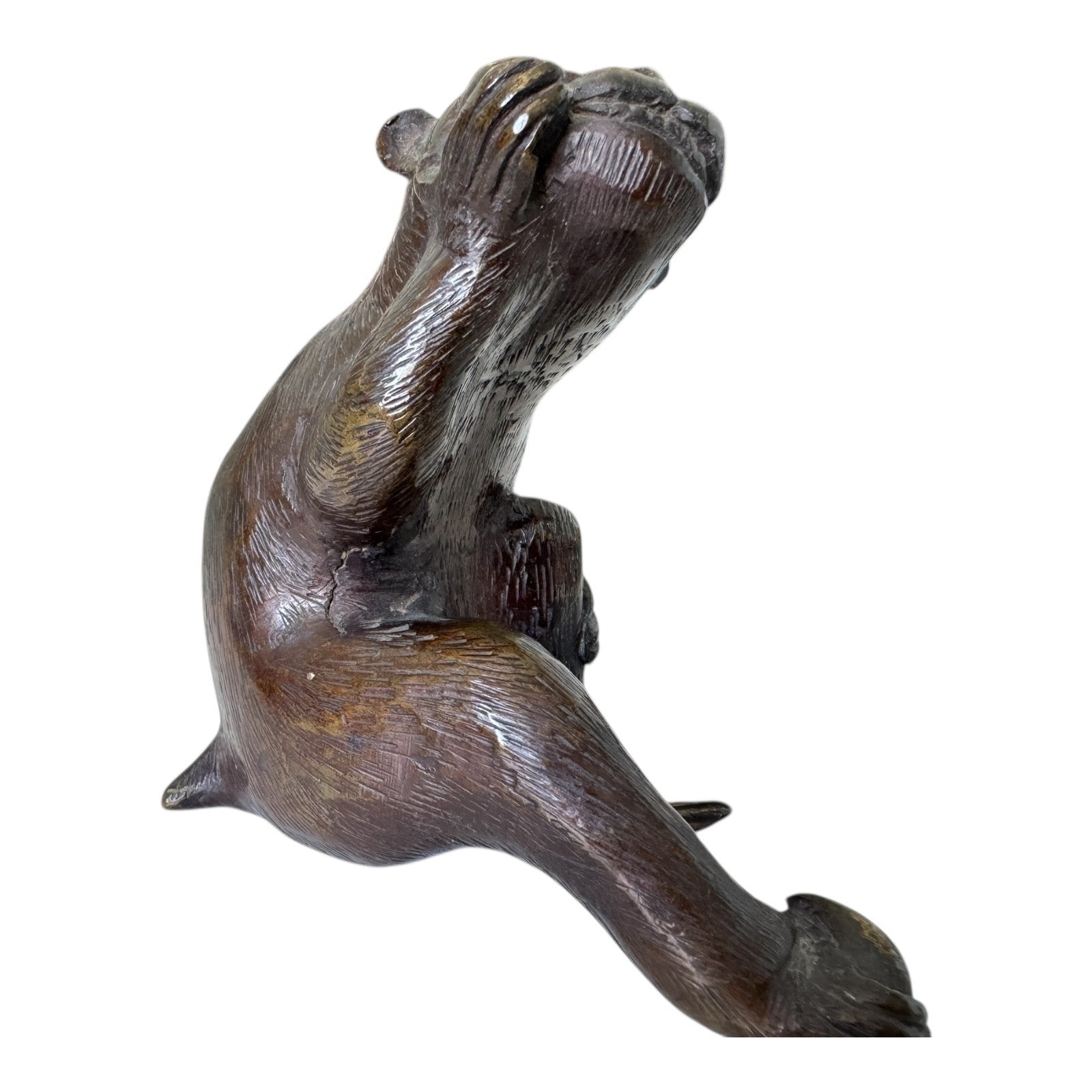 Antique Chinese Bronze Monkey Scholar's Desk Figure