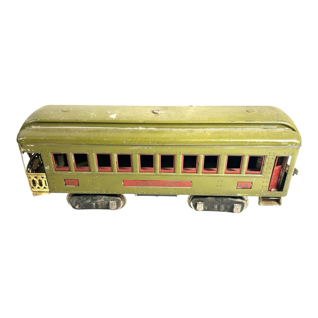Anitque Pre War Lionel 10 Standard Gauge Locomotive Observation Car Pullman Car