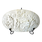 Antique Wedgwood & Bentley Oval Bas-Relief Plaque – Classical Mythological Scene