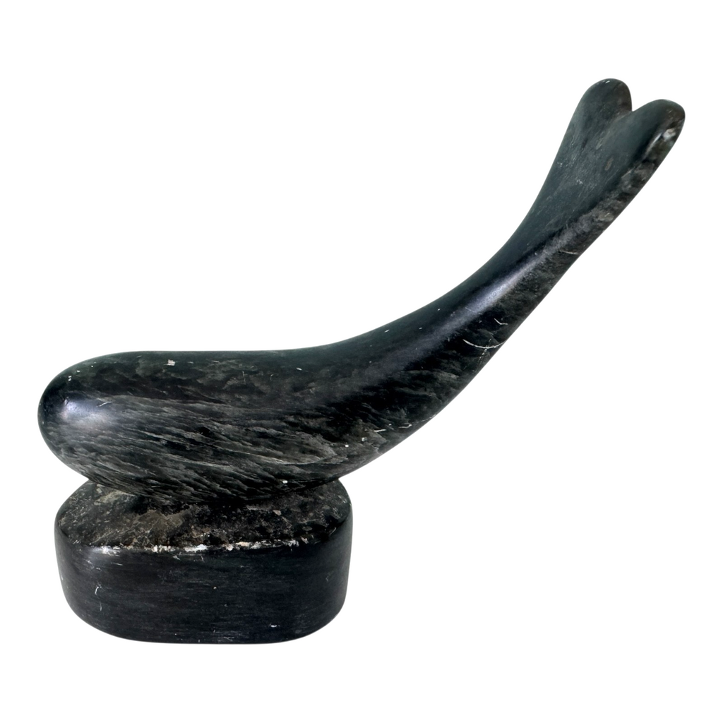 Vintage Canadian Soapstone Whale Sculpture Figurine – Signed Ross Parkinson