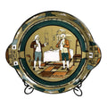 Antique Buffalo Pottery Deldare Ware Cake Plate - Ye Lion Inn Series