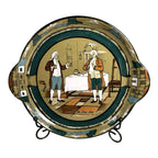 Antique Buffalo Pottery Deldare Ware Cake Plate - Ye Lion Inn Series
