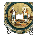 Antique Buffalo Pottery Deldare Ware Cake Plate - Ye Lion Inn Series