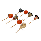 Vintage Japan Spun Cotton Halloween Cupcake Picks (Set of 8)