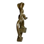 Antique Indian Brass Hindu Deity Cobra Snake Figure Sculpture Incense Holder