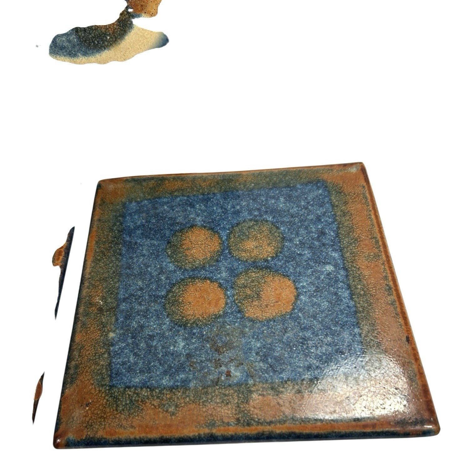 Vintage Set of 3  Mid Century Potter Michael Cohen Pottery Tiles