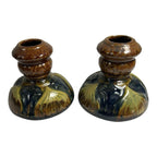 Antique Set of 2 Brush McCoy Amaryllis Candle Holders