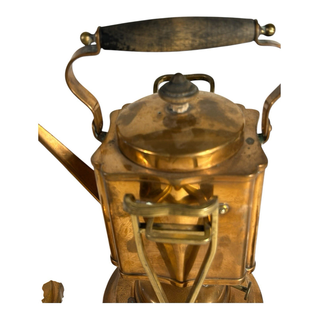 Antique Jos Heinrichs New York Pure Bronze Sterling Silver Tea Kettle Set