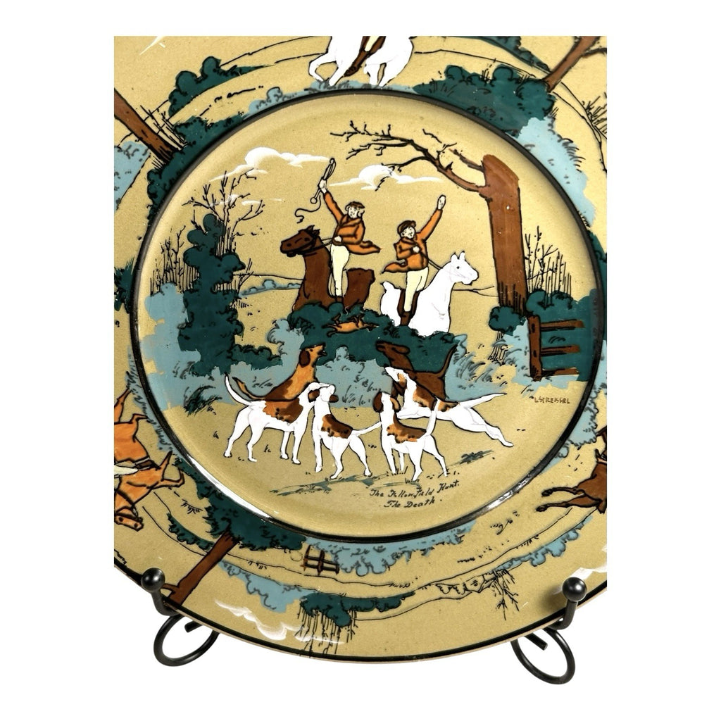 Antique Buffalo Pottery Deldare Ware Plate - Fallowfield Hunt Series
