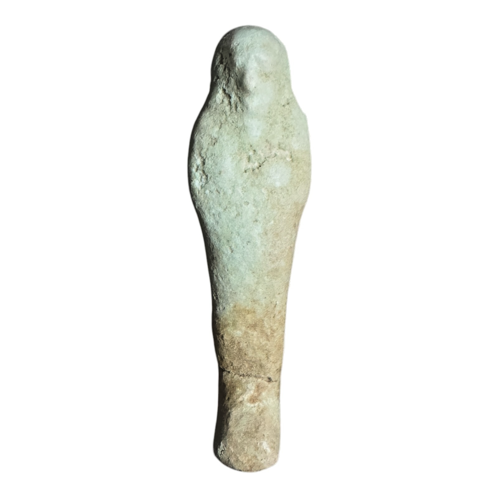 Ancient Egyptian Hand-Carved Faience Glazed Stone Ushabti Figure - Tomb Art
