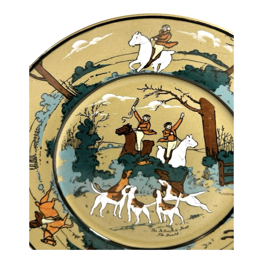 Antique Buffalo Pottery Deldare Ware Plate - Fallowfield Hunt Series